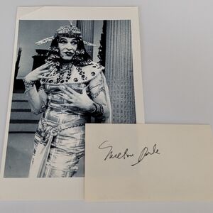 Milton Berle Autograph with Cleopatra Skit Photo Sheet